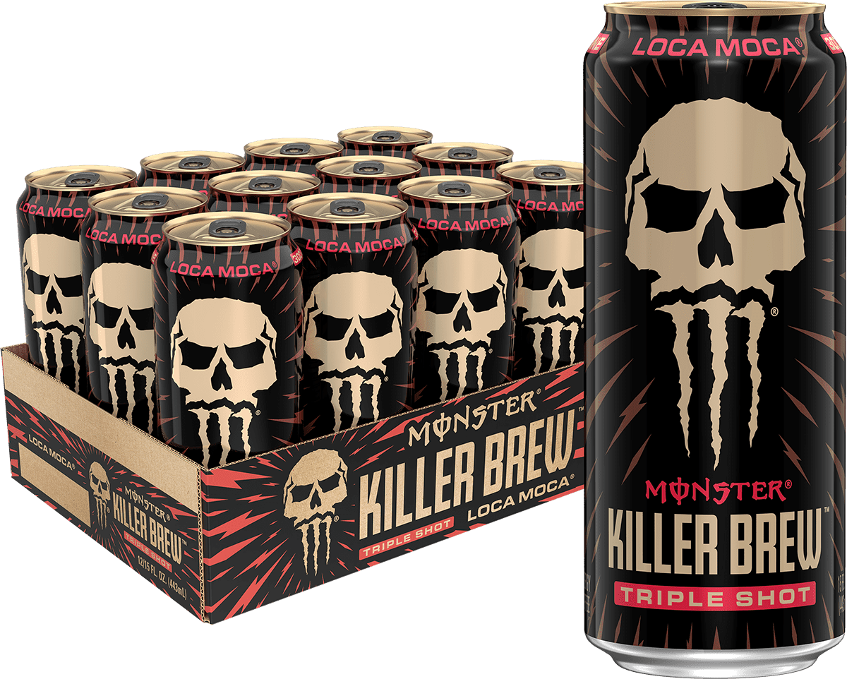 (12 Cans) Java Monster Killer Brew, Loca Moca, Coffee + Energy, 15 fl oz