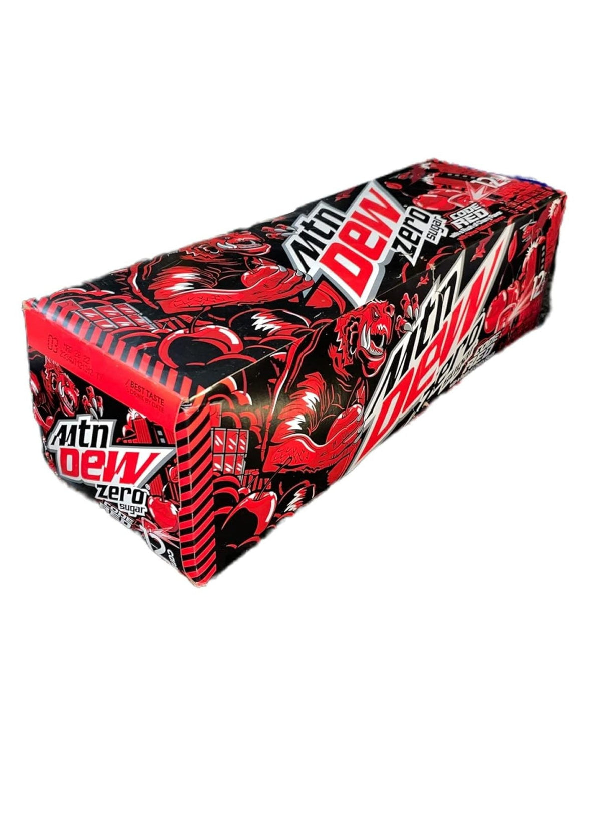 (4 pack) Mtn Dew Code Red Zero - Sugar with saney Coaster 12 oz Cans (Code Red Zero Sugar (Pack of (12) Cans 12 oz))