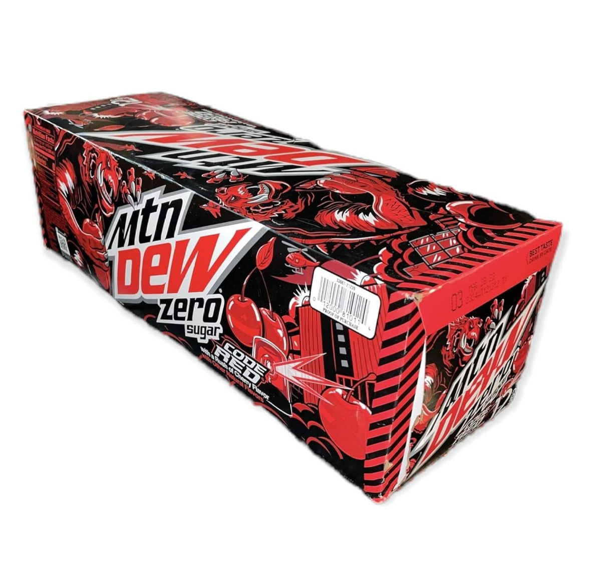 (2 pack) Mtn Dew Code Red Zero - Sugar with saney Coaster 12 oz Cans (Code Red Zero Sugar (Pack of (12) Cans 12 oz))